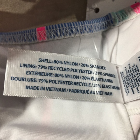 Vineyard Beachy Stripe Ruffle Swim Top, Women's Size S - Breaker Blue/Multi - Picture 5 of 7